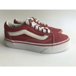 Vans Kids Old Skool Red/White Skate Shoe, Size 12 Kid